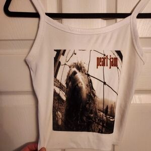 Pearl Jam crop top  numetal deftones tool slipknot mall goth 90s rock
